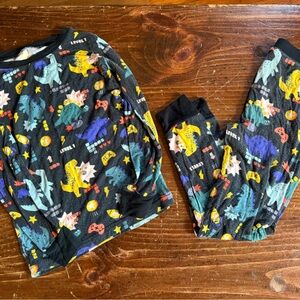 Colorful Dinosaur Tech Little Sleepies size 4T